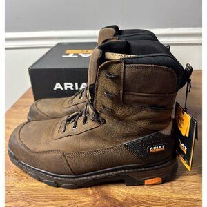 Ariat Intrepid 8" H2O Waterproof Composite Toe Workboots 12 EE Wide Rye Brown